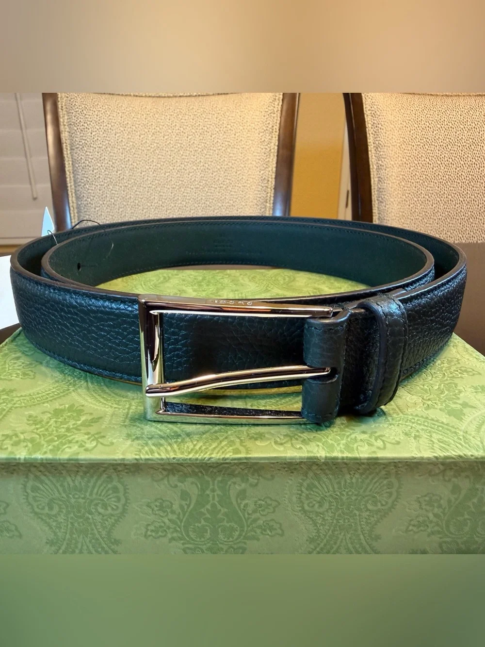 New Gucci Rectangle Buckle Logo Belt Size 44 / 110 cm Fits a Waist 40 - 44